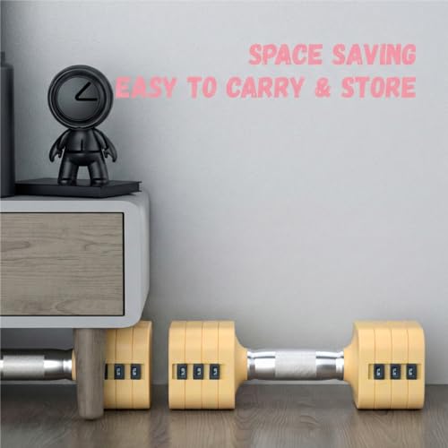 20LB Adjustable Dumbbell Set, 10lb Dumbbells Set of 2, 5 in 1 Free Weights Set, Each 4lb 6lb 8lb 10lb for Women & Men for Home Gym Exercise Workout Strength Training Equipment - color: Beige