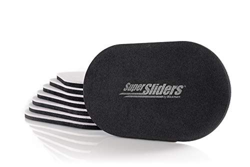 Super Sliders 5-3/4" x 9-1/2" XL Oval Reusable Felt Furniture Sliders for Hard Surfaces, Anti-Slip Protective Furniture Moving Pads for Beds, Sofas, Dressers, Set of 8, Beige - color: Beige, size: For Hard Surfaces - Pack of 8