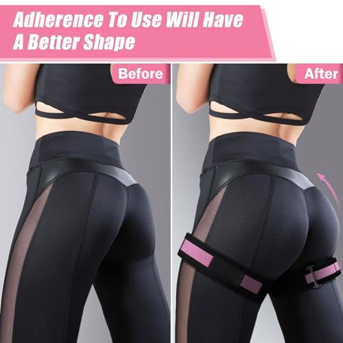 Booty Bands, Portable Non Slip 2 Piece Glute Resistance Bands for Women Hip Leg Pilates Workout at Home Gym Travel