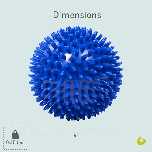 Soft-Spike Massage Ball, Trigger Point Therapy Ball for Muscle Tension Relief, Plantar Fasciitis, Myofascial Release, 10cm, Blue - color: Blue, size: 10cm