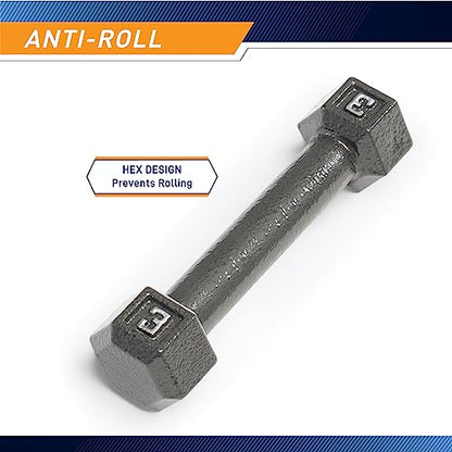 Marcy Cast Iron Hex Dumbbells Collection - Available size from 3-lb to 100-lb, SOLD INDIVIDUALLY