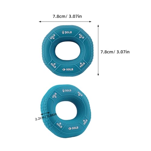 Hand Grip Strength Trainer Rings Set, Silicone Hand Exercisers with Three Resistance Levels (30-40-50lb), Finger and Wrist Forearm Trainer for Fitness and Stress Relief