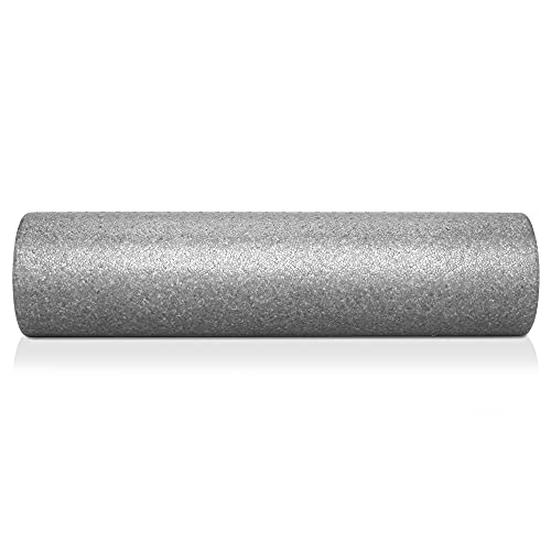 Philosophy Gym 24" High-Density Foam Roller for Exercise, Massage, Muscle Recovery - Round, Gray