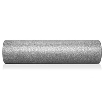 Philosophy Gym 24" High-Density Foam Roller for Exercise, Massage, Muscle Recovery - Round, Gray