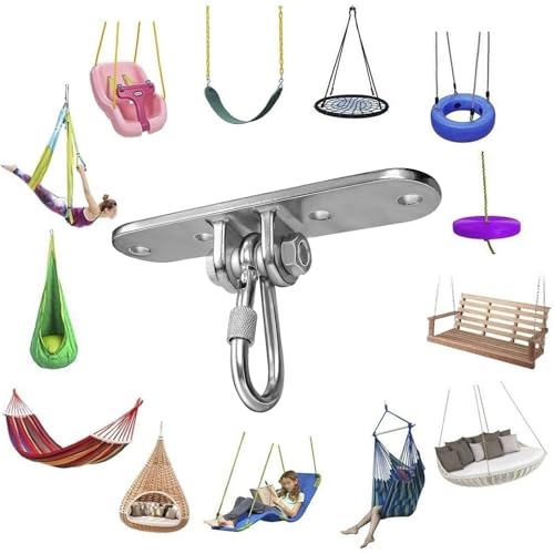 Ceiling Mount Swing Hanger with Bearing 900 LB Capacity Heavy Stainless Steel Hanging Chair Mount Swing Hardware for Swingset Playground,Quick Suspension Replacement - size: size 8