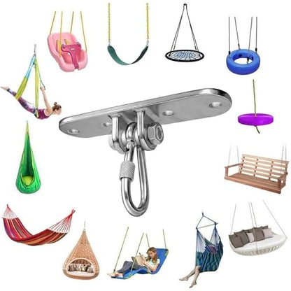 Ceiling Mount Swing Hanger with Bearing 900 LB Capacity Heavy Stainless Steel Hanging Chair Mount Swing Hardware for Swingset Playground,Quick Suspension Replacement - size: size 8
