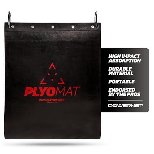 PowerNet Plyometric Softball & Baseball Training Equipment - Weighted Plyo Balls, Hanging Mat, Portable Backstop & Pitching Trainer - style: Throwing Pitching Trainer