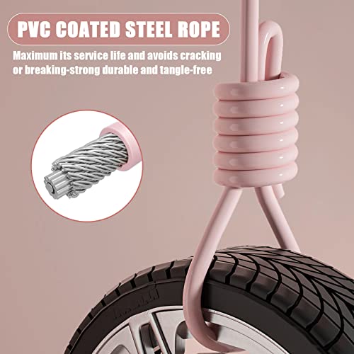 𝐒𝐩𝐞𝐞𝐝 𝐉𝐮𝐦𝐩 𝐑𝐨𝐩𝐞 𝐟𝐨𝐫 𝐅𝐢𝐭𝐧𝐞𝐬𝐬 - Skipping Rope for Women Men Exercise with Adjustable Length Jumping Rope and Alloy & Silicone Handles Suitable for Workout Boxing Home Gym - color: PinkWeighted