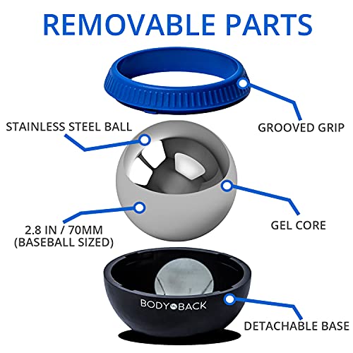 Body Back FSA Eligible Glacier Ball - Cryosphere Therapy Massage Roller Ball, Ice Roller Ball, Cold Ball for Plantar Fasciitis Relief with Removable Ice Roller for Face or Lacrosse Ball Rolling