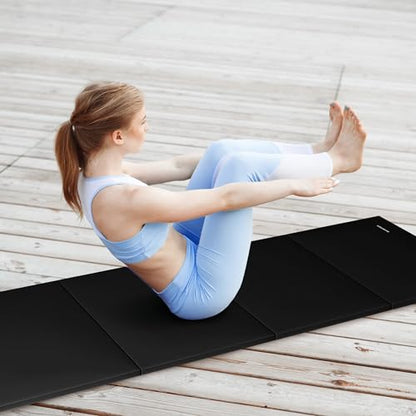 BalanceFrom All Purpose Extra Thick High Density Anti Tear Gymnastics Gym Folding Exercise Aerobics Mats