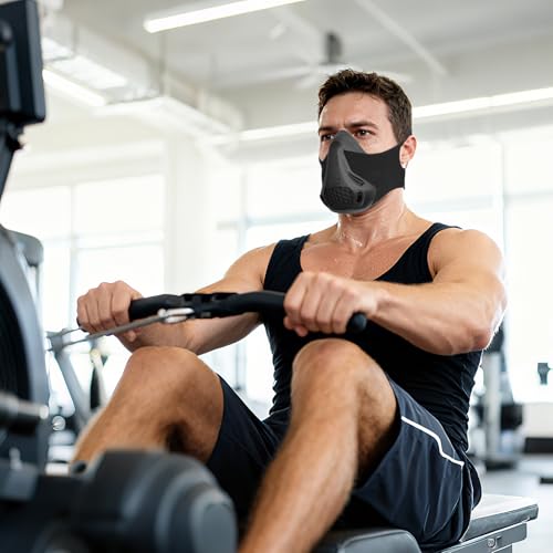High Altitude Mask, Training Workout Mask Men to Improve Lung Capacity, 24 Level Breathing Resistance Fitness Mask to Upgrade Endurance, for All Sport: Running, Cardio, Cycling, Gym