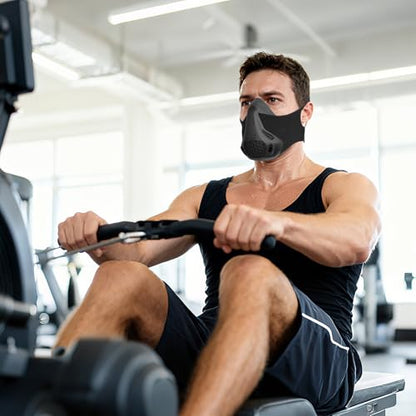 High Altitude Mask, Training Workout Mask Men to Improve Lung Capacity, 24 Level Breathing Resistance Fitness Mask to Upgrade Endurance, for All Sport: Running, Cardio, Cycling, Gym