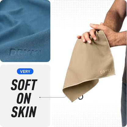 Sweat Absorbing Handkerchiefs - The Original Pocket-Sized Sweat Towels - Quick-Dry Microfiber Sweat Rags for Face, Hands, & Body - Men & Women - Gym, Sports, and Work (Creek: Large Size, 3 Pack)