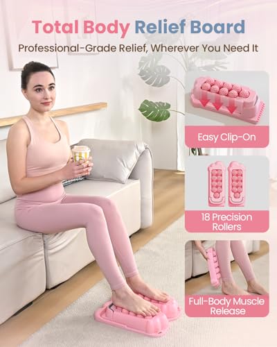 kisnbld Slant Board, 3 in 1 Calf Stretch Board with Foot Massager & Resistance Bands, 12-Level Adjustable Incline Calf Stretcher for Relieving Calf Ankle Achilles Pain, Balance Exercise Trainer