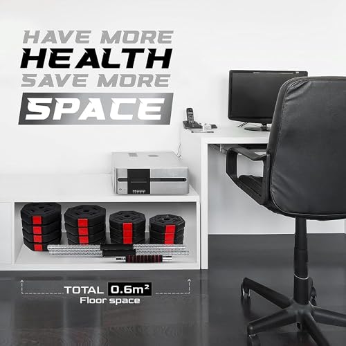 Yes4All Upgraded 44lbs/66lbs Pair Adjustable Weights Dumbbells Set, Free Weights Dumbbells Set with Connector, Cement Mixture