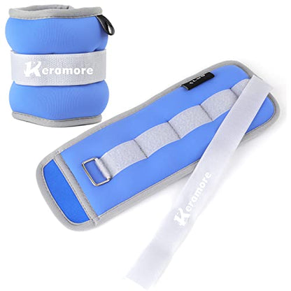 Ankle Weights, 1/2/3/4/5/6/8/10/12 LBS (1 Pair) Wrist Arm & Leg Weighted for Women Men Kids with Elongated Strap for Exercise, Fitness, Jogging, Aerobics, Yoga, Dancing and Physical Therapy