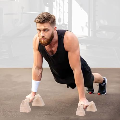 Wooden Parallettes Push Up Bars, Anti Slip Handstand Bars, Handstand Trainer Push Up Handles for Strength Training and Calisthenics, Home Workout Equipment - size: 30cm