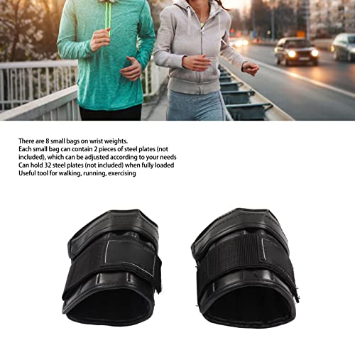 Wrist Weight Sandbag, 1Pair 1-3KG Adjustable Ankle Wrist Bandage Imitation Leather Boxing Sandbag Wrist Straps Fitness Equipment for Exercise Sports