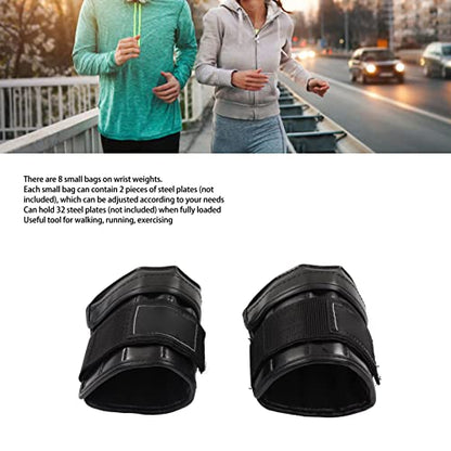 Wrist Weight Sandbag, 1Pair 1-3KG Adjustable Ankle Wrist Bandage Imitation Leather Boxing Sandbag Wrist Straps Fitness Equipment for Exercise Sports