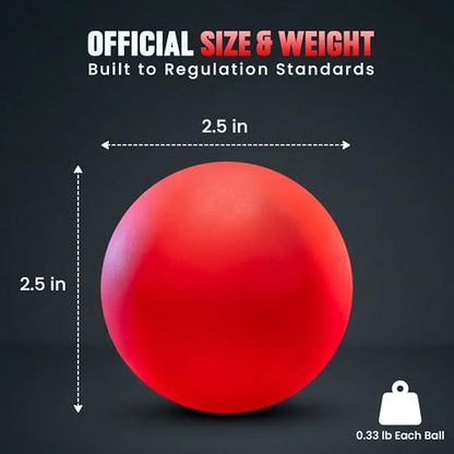 Glow in the Dark Lacrosse Ball | Official Size & Weight | 2 Pack | Night Practice & Training - color: Red