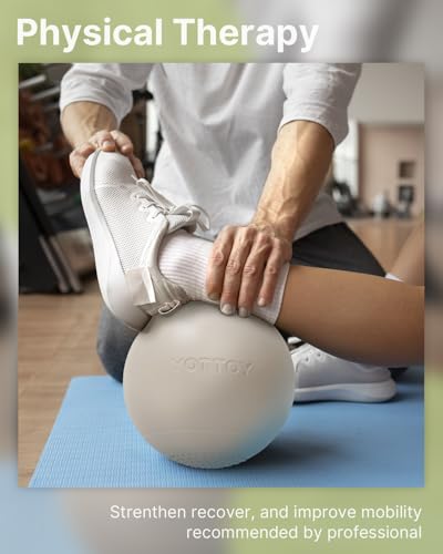 YOTTOY Small Exercise Ball，9-inch Pilates Ball with Anti-Burst Technology for Stability, Ideal for Yoga, Pilates, Physical Therapy & Home Workouts - color: White