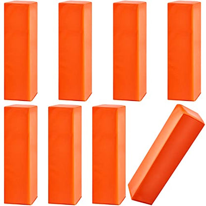 8 Pcs Football End Zone Pylons Anchorless Pylon Markers Sand Weighted, Regulation 18" x 4" x 4", Orange