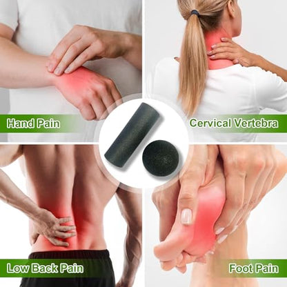 Extra Mini Foam Roller - High Density Massage Roller, Extra Small Yoga Roller for Physical Therapy, Myofascial Release, Deep Tissue & Muscle Recovery of Arms and Legs - color: Black
