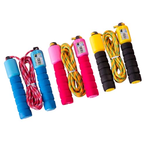 LIOOBO 3pcs Automatic Counting Jump Ropes with Digital Counter for Fitness Workout and Gym Training Skipping Rope for Exercise and Game Random Color Random Color