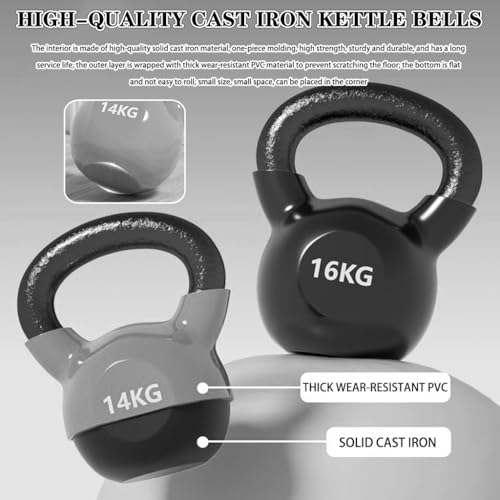 Kettlebell Weights for Women Men's Fitness Training Kettle Bells, Home Solid Cast Iron Kettle Ball, Press/Swing/Row, Shaping Equipment(Orange-10kg) - color: Orange-10kg