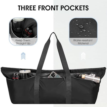 sportsnew Large Yoga Mat Bag with Shoes Compartment and Wet Pocket Ladies Pilates Gym Tote Bag with Yoga Mat Holder Strap for Women Men Workout Carrier Stuff Accessories
