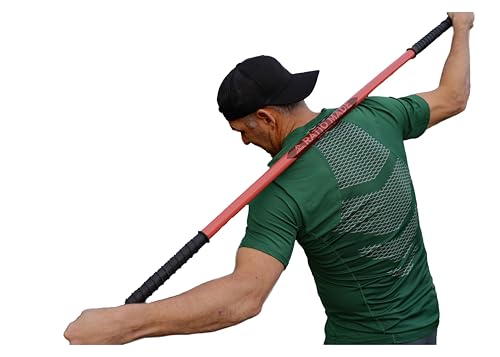 Stretch Stick, flexibility trainer, and mobility aid - color: Forest, size: 66 inches