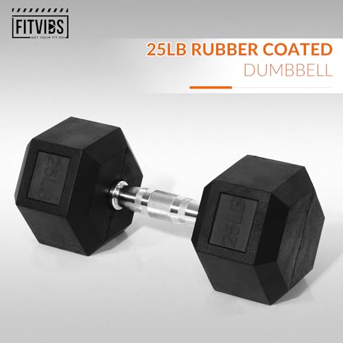 BalanceFrom Rubber Encased Hex Dumbbell in Pairs, Singles or Set