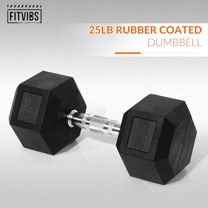 BalanceFrom Rubber Encased Hex Dumbbell in Pairs, Singles or Set
