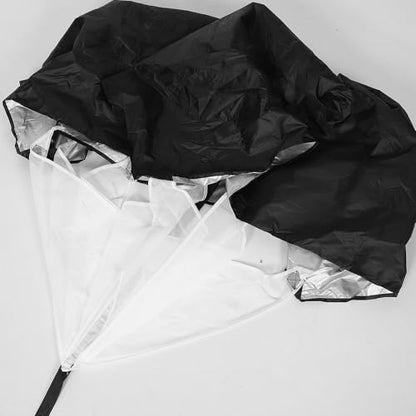 ULTECHNOVO Resistance Sprint Parachute with Waist Belt, Black Football Training Sprint Umbrella for Running Power and Agility Training, Lightweight Strength Parachute for Track and Field