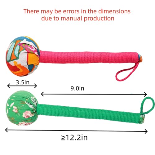 Traditional Moxa Stick Massager - Handheld Mugwort Massage Hammer for Pain Relief, Muscle Relaxation, Acupressure - Ergonomic Grip with US Design Patent.(Red, Light Green) - color: Red, Light Green