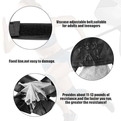 Running Speed Training, 56 inch Speed Drills Resistance Parachute Running Sprint Chute Soccer Football Sport Speed Training