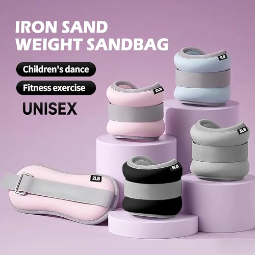 leikefitness Wrist/Ankle Weights Set of 2 (1 lb/2 lb/3 lb/5 lb Each) for Women,Men and Kids, Modularized Leg Weight Straps for Yoga, Walking, Jogging, Aerobics, Gym