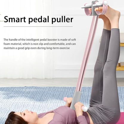 Multifunction Resistance Pull Rope - 6 Tube Elastic Exercise Band System, Portable Strength Training Equipment, Body Sculpting Tool | Home Fitness Gym Leg Arm Chest Back Stretch Workout Use