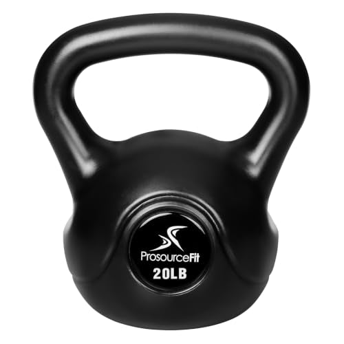 ProsourceFit Vinyl Plastic Kettlebell from 10, 15, 20, 25, 30 and 35 lbs - style: 20lb