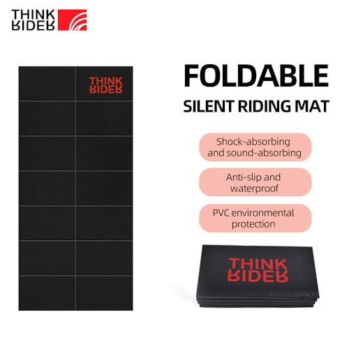 ThinkRider High Density Home Gym Treadmill Exercise Bike Trainer Mat, 6mm Thickness