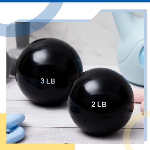 Halloscume 1 lb 2lb 3lb 4lb 5lb Weighted Balls - color: Black, size: 2 Lbs & 3 Lbs