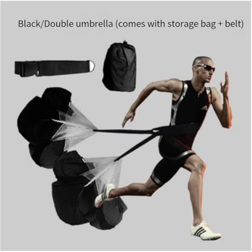 Resistance Parachute for Track and Field Running, Deceleration Speed Chute for Sprint Explosive Power Training, Kids Fitness & Football Training Equipment
