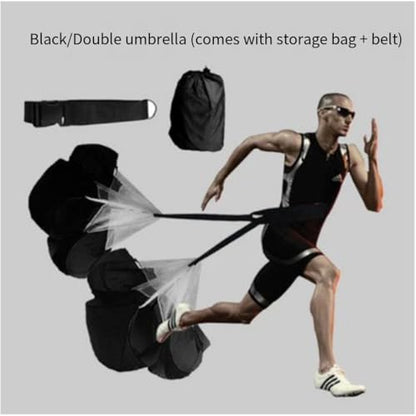 Resistance Parachute for Track and Field Running, Deceleration Speed Chute for Sprint Explosive Power Training, Kids Fitness & Football Training Equipment