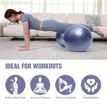 INPANY Peanut Ball - Exercise Ball for Labor Birthing, Anti-Burst Physical Therapy for Kids, Core Strength, Flexible Seating, Home & Gym Fintness, Sensory Chair Wiggle Seat for Girls and Boys