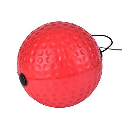 HURRISE Boxing Reflex Ball with Headband, Fight Ball React Training Equipment, Improve Hand Eye Coordination and Punching Speed, Includes 4 Spare Strings