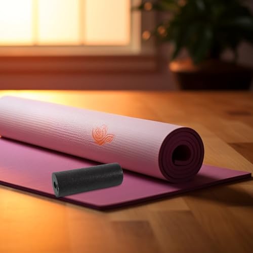 VALICLUD Compact Foam Roller Black Hollow Small Muscle Roller for Deep Tissue Massage for Yoga Training and Fitness Relaxation