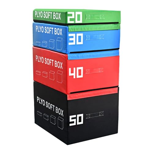 4-in-1 Foam Jumping Exercise Box Workout For Conditioning,Strength Training Non Slip PVC Leather - size: 80x65x140cm (31.5x25.6x55.1in)