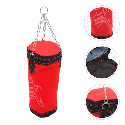 PRETYZOOM Boxing Sandbag Kick Sandbag Thickened Hanging Empty Punching Bag Red Hollow Fitness Training Bag for Adult Workout and Karate Practice