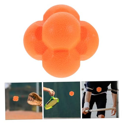 UKCOCO Hexagonal Reaction Ball for Hand Eye Coordination Training Reaction Speed for Team Sports Durable TPR Agility Ball for Soccer Basketball Tennis Unpredictable Bounces