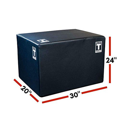 Body-Solid 3-Way Plyometric Box Set - Exercise, Jump, and Step Up Boxes for Training, Gym, Fitness, and Home Workouts - Foam, Adjustable, Soft, and Durable Plyo Boxes (20, 24, 30 Inch)